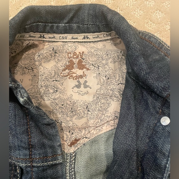 C&V blue Jean jacket with no sleeves - Picture 2 of 3